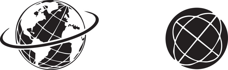 Global Communication and International Network Orbit Icons © Creative  Stock