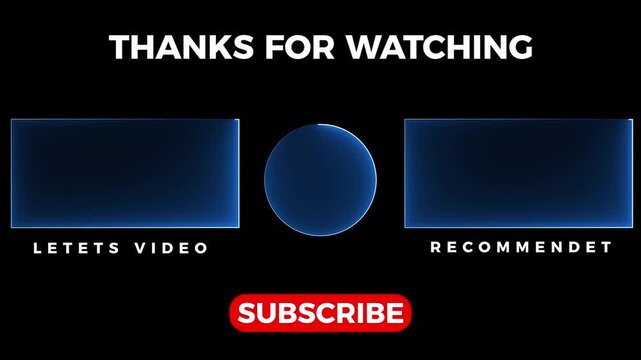 Thank you for watching the outro animation, neon text, neon frame.watch next and my suggestion. 4k video