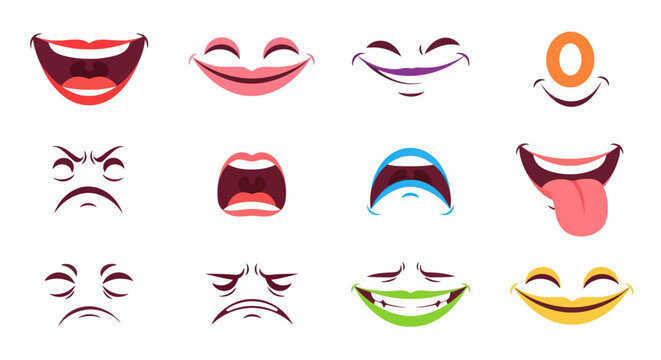 Collection of various emoticon faces.
