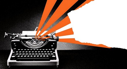 Vintage Typewriter. Creative Writing. Idea Generation. Retro Technology. © khafid