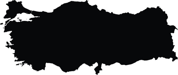 Fototapeta premium Turkey black border map vector