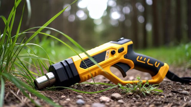 Yellow and black power tool.