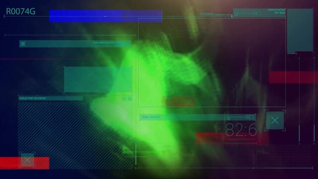 Animation of dna strand spinning and medical data processing