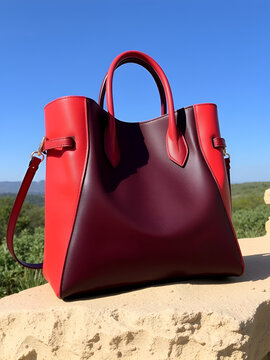 The Striking Two-Tone Leather Tote Bag: A Vibrant Fashion Statement