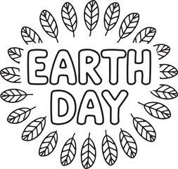 Fototapeta premium Earth Day Leaf Illustration Eco Friendly Graphic Design 