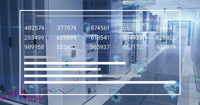 A digital image of a computer screen that is processing data
