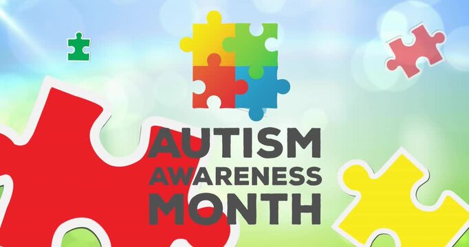 Autism Awareness Month highlighted with puzzle-themed sale.