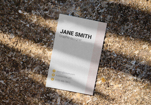 Business Card Mockup in Green