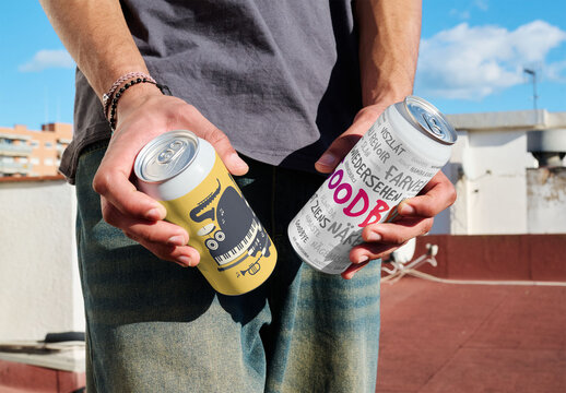 Mockup of Two Can Containers