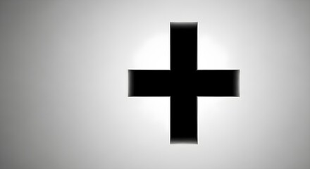 Obraz premium black plus sign icon on gray background for web design
