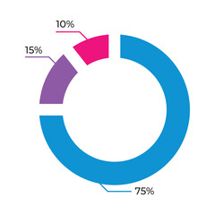 Fototapeta premium Colorful Data Insights Pie Chart. Bright icon representing data insights, analytics, and performance tracking.