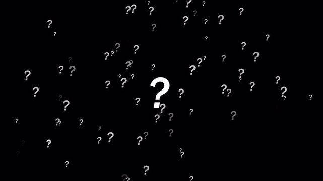 Question mark animation in 4K animation Quiz trivia game competition question mark frame Question mark symbol Answer question Examination test in transparent background with alpha channel