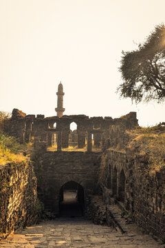 Daulatabad Fort, also known as Devagiri, is a 12th-century, impregnable hill fortress near Aurangabad, Maharashtra 