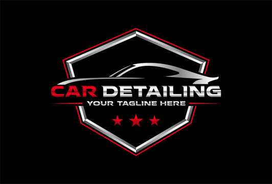 Car auto detailing logo, automotive logo. Sports vehicle vector illustration vector