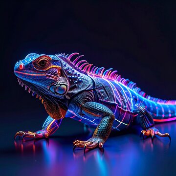 Neon lizard