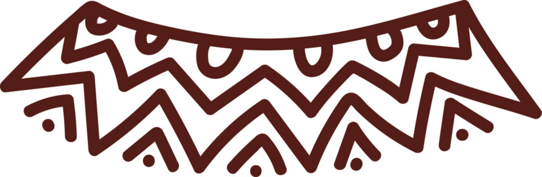 Tribal ethnic zigzag pattern border design