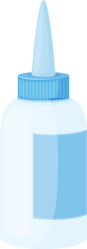 White glue bottle with pointed dispenser nozzle