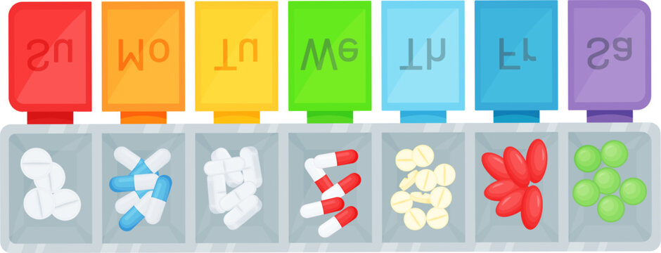 Organizing daily medication doses in a weekly pill organizer