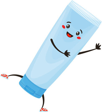 Tube character cartoon dancing with happy face