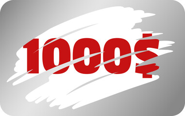 Revealing a thousand dollar prize or discount