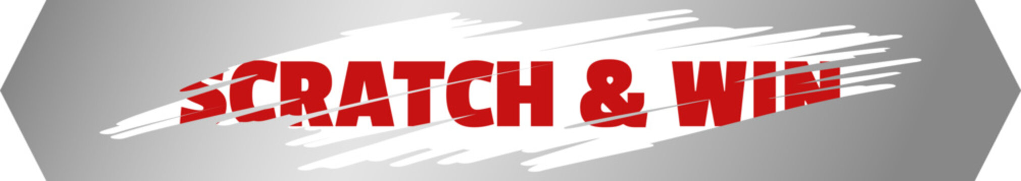 Scratch and win game revealing hidden prize concept