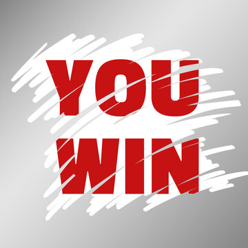 You win text with successful outcome message