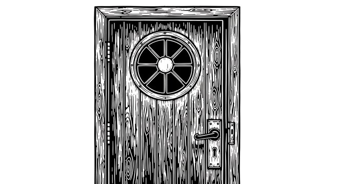 Secure Vault Safe Deposit Box Door.