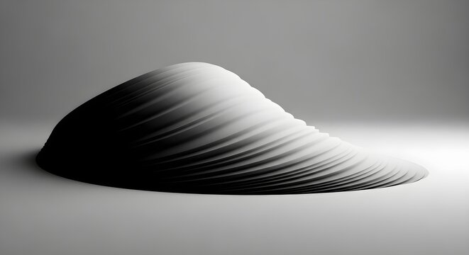 close-up of a large white seashell on a plain background
