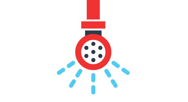 Shower head with water spray.