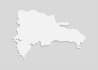 Obraz premium Map Dominican Republic, template outline country