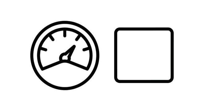 Rms meter gauge and indicator symbol for electrical measurement and signal strength