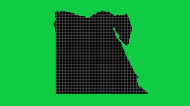 Egypt black cells effect map pop animation green background