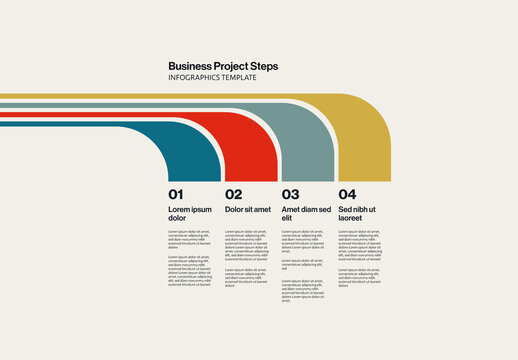 Business Project Steps Strategy Presentation Infographic Template