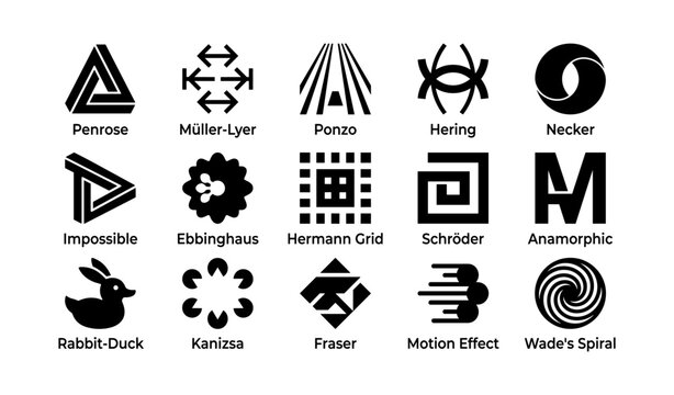 Famous optical illusions: explore classic visual perceptions and mind tricks