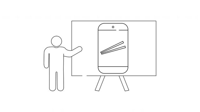 Presentation on Food Storage - A Simple Line Drawing.
