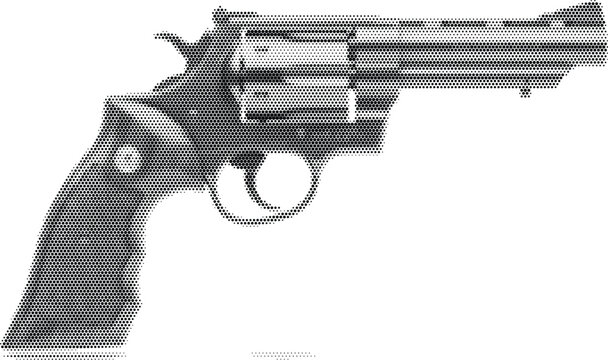 revolver gun weapon pistol halftone bullet handgun military history sheriff western cowboy protection barrel