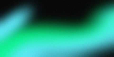 Fototapeta premium Abstract green and blue grainy gradient texture background