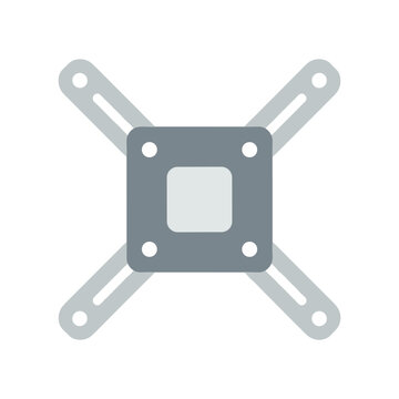 cpu socket mount vector illustration, flat design