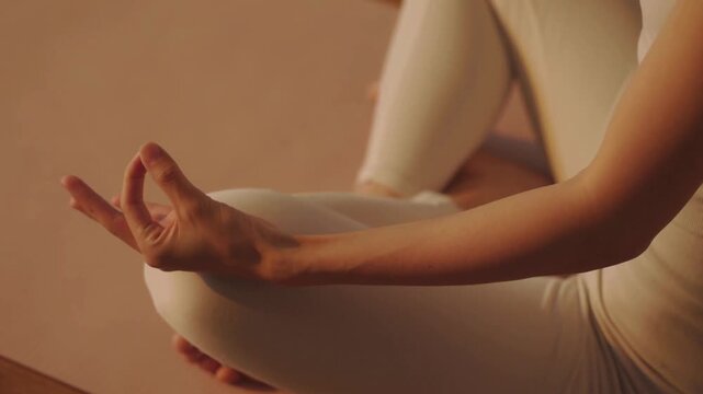 Zen Meditation Concept Calm Mindfulness Relaxation Peaceful Spiritual Balance Yoga Breathing Practice Tranquil Nature Serenity Inner Peace Mental Wellness Stress Relief 4K Video