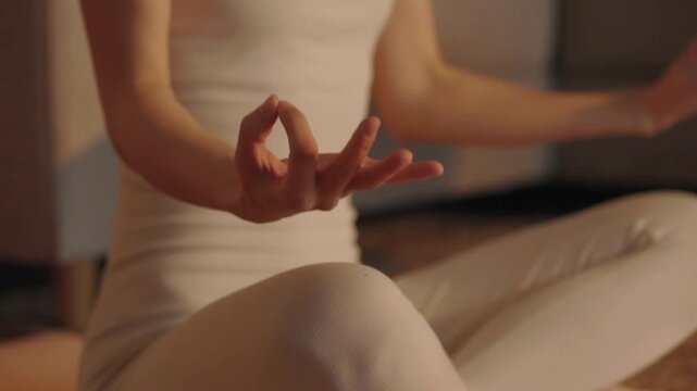 Zen Meditation Concept Calm Mindfulness Relaxation Peaceful Spiritual Balance Yoga Breathing Practice Tranquil Nature Serenity Inner Peace Mental Wellness Stress Relief 4K Video