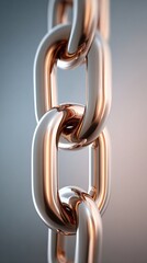Obraz premium Close-up of shiny metal chain links.