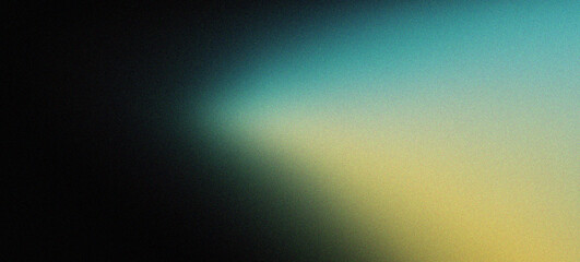 Obraz premium a gradient background with blue and yellow colors and a dark shadow on the left side a colorful abstract background with a black area grainy background