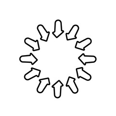 Obraz premium Circular Arrow Icon Animation Loop - Directional Indicator Symbol for Website Design and User Interface Elements
