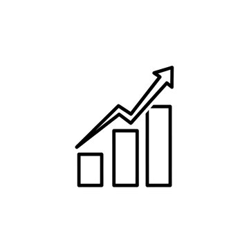 Growth Chart Icon Illustration Stock Footage - Business Finance Investment Trend Analysis Data Visualization Success Concept 198
