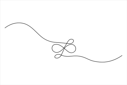 Elegant one-line art of a ring formed by an infinity loop. Minimalist, thin-stroke design for luxury branding, bridal invitations, and eternal love symbols.