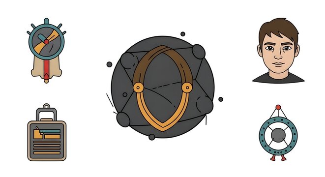 Pantalla de la p&aacute;gina de la aplicaci&oacute;n m&oacute;vil de incorporaci&oacute;n de biofilia con conceptos establecidos.
 Materiales naturales.
 Tutorial sobre un entorno interior saludable con instrucciones gr&aacute;ficas de