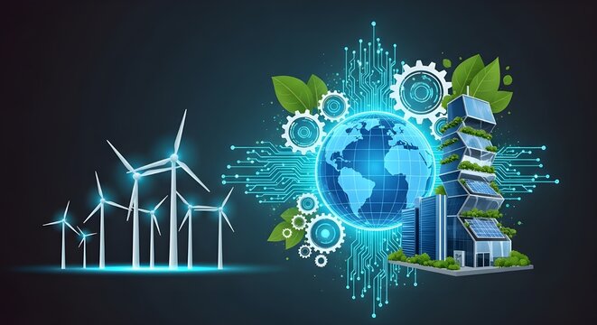 Gobernanza social ambiental ESG, concepto de objetivos y valores de gesti&oacute;n empresarial sostenible