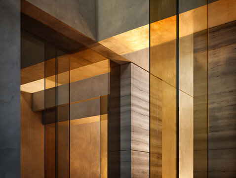 Architectural Brilliance Showcased in Modern Glass Structure Urban Environment Interior Design Contemporary Viewpoint