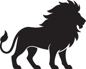 Fototapeta premium Lion silhouette vector image