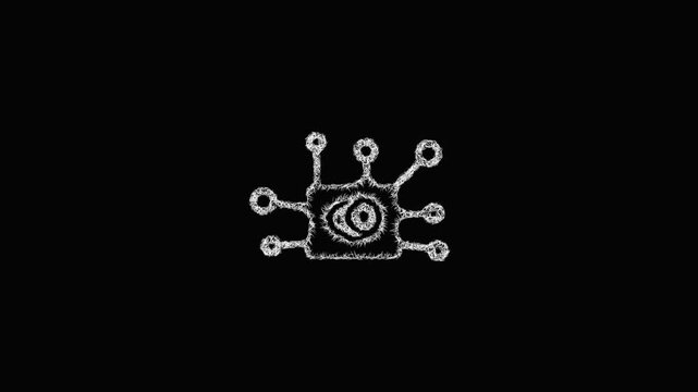 Sketch nano sensor icon animation - smooth progressive reveal